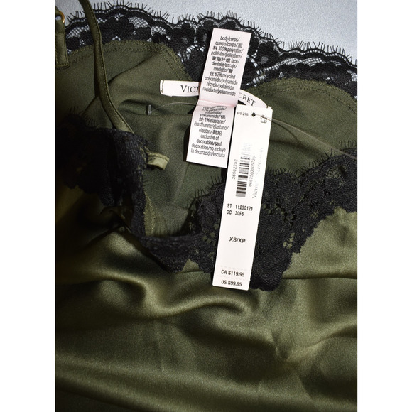A7 NWT VICTORIAS SECRET Dream Angels Satin Lace-Trim Top & Slip 2 Pc Set Sz XS - Picture 5 of 5